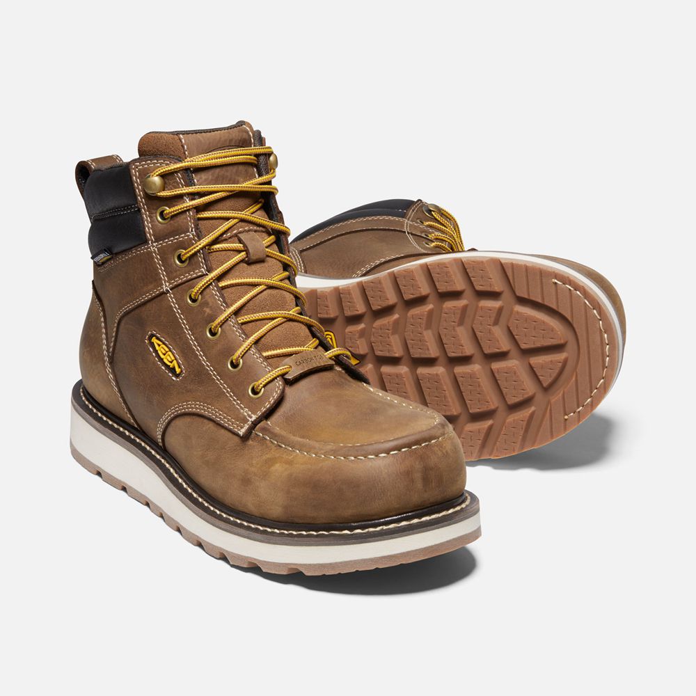 Botte de Travail Keen Homme Marron | Cincinnati 6\" Waterproof (Carbon-Fiber Toe) | GNIUB-7526